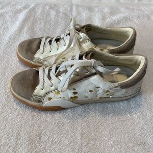 Dolce Vita Zina Leather and Calf Hair Sneaker Womens Size 10